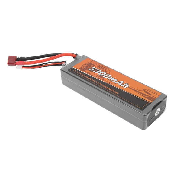 BIMZUC 11.1V 35C 3300mAH RC Lipo Battery with T Female Plug for 1/10 1/12 1/8 Vehicles, High Capacity Lithium Polymer Replacement Power Pack for Remote Control Cars and Trucks (5.43 inches / 138 mm)