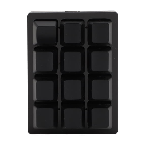 BIMZUC 12 Key Mechanical Gaming Keyboard Mini USB Wired RGB Red Switch Programmable Macro Keyboard, Black (5.9 inches / 15 cm)