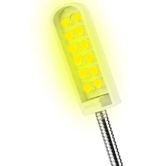 BIMZUC 12-LED Sewing Machine Light with Strong Magnetic Base, EU Plug Flexible Gooseneck Task Lamp for Home and Industrial Tailoring, Ultra Bright White Illumination Sewing Accessories, 6.89 Inch