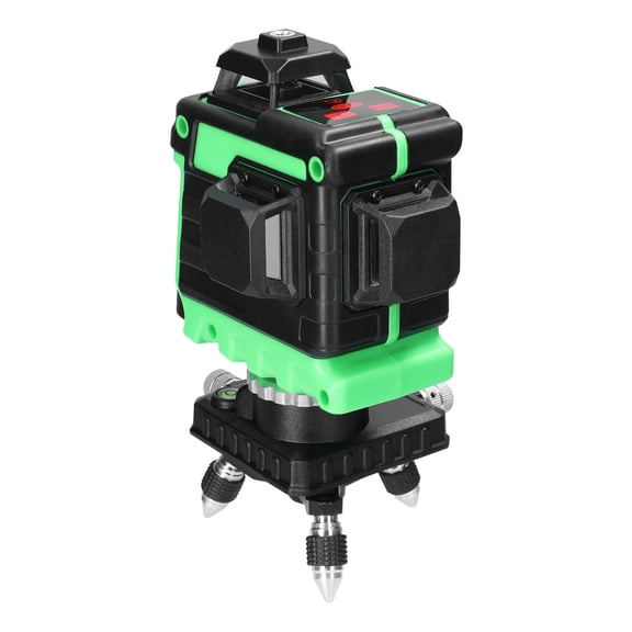BIMZUC 12 Lines Green Light Laser Level Mini Multifunctional Self-leveling Tool Black and Green
