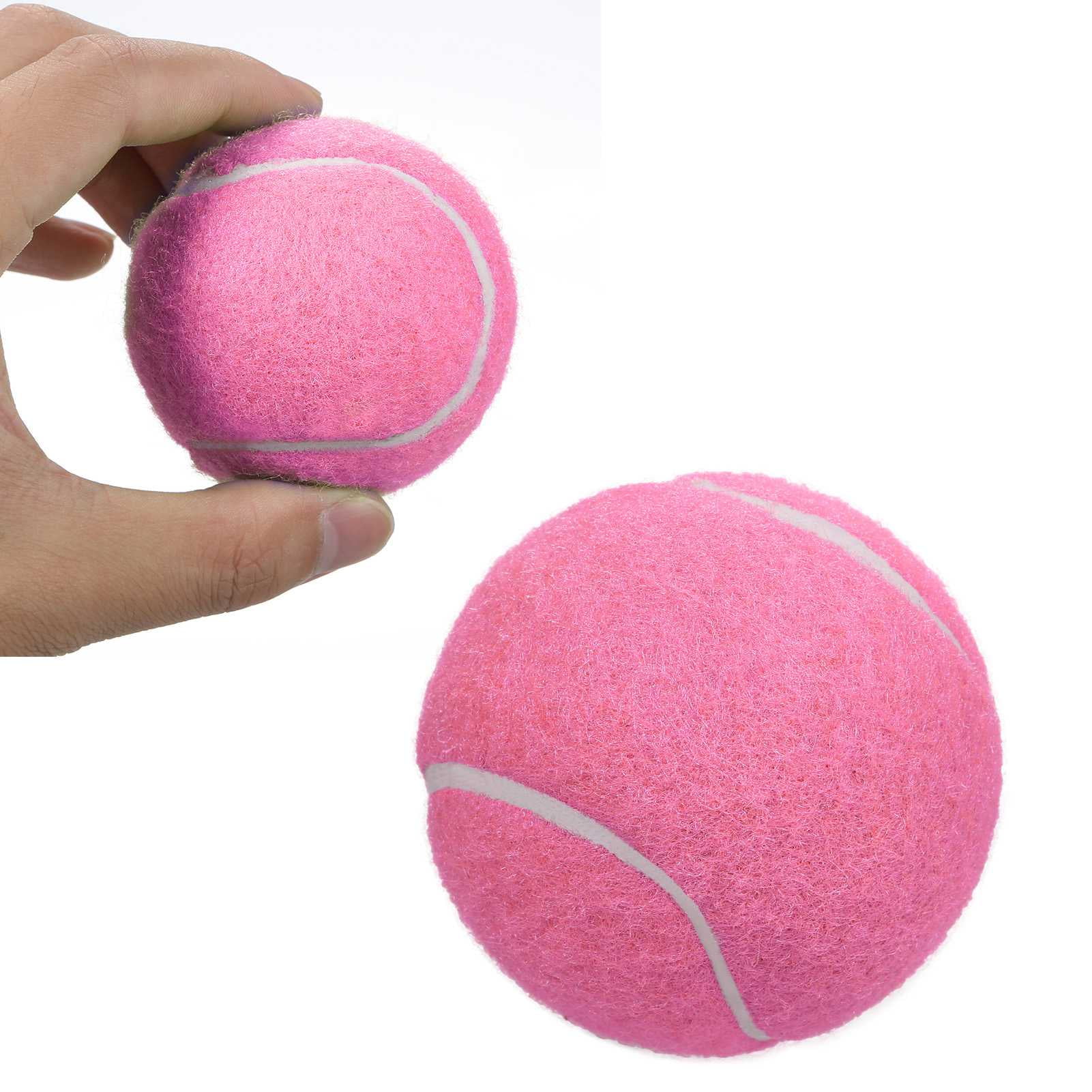 BIMZUC 12 Packs Pressurized Training Tennis Balls, High Bounce Practice Sports Balls for Hard Court Play, Pink Edition Equipment for Beginners and Professionals (12 Count / 1.65 lbs)