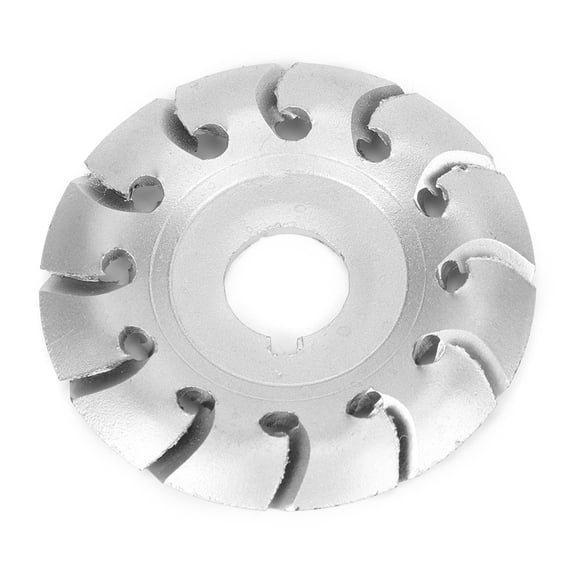 BIMZUC 12-Teeth Wood Carving Disc Angle Grinder Attachment Manganese Steel Silver Hardened 65x16mm / 2.6x0.6 inches Shaping Blade for Woodworking Root Carving Tea Table Tray Digging