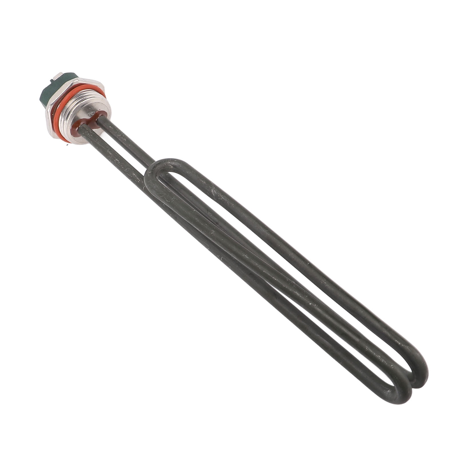 BIMZUC 120W Electric Heating Tube 1-1/4 Inch Threaded Replacement Element for Hot Water Tank and Steam Machine Universal Folding Thermostat Tube 9.4 in / 24 cm