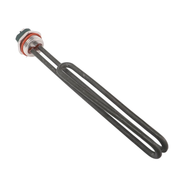 BIMZUC 120W Electric Heating Tube 1-1/4 Inch Threaded Replacement Element for Hot Water Tank and Steam Machine Universal Folding Thermostat Tube 9.4 in / 24 cm