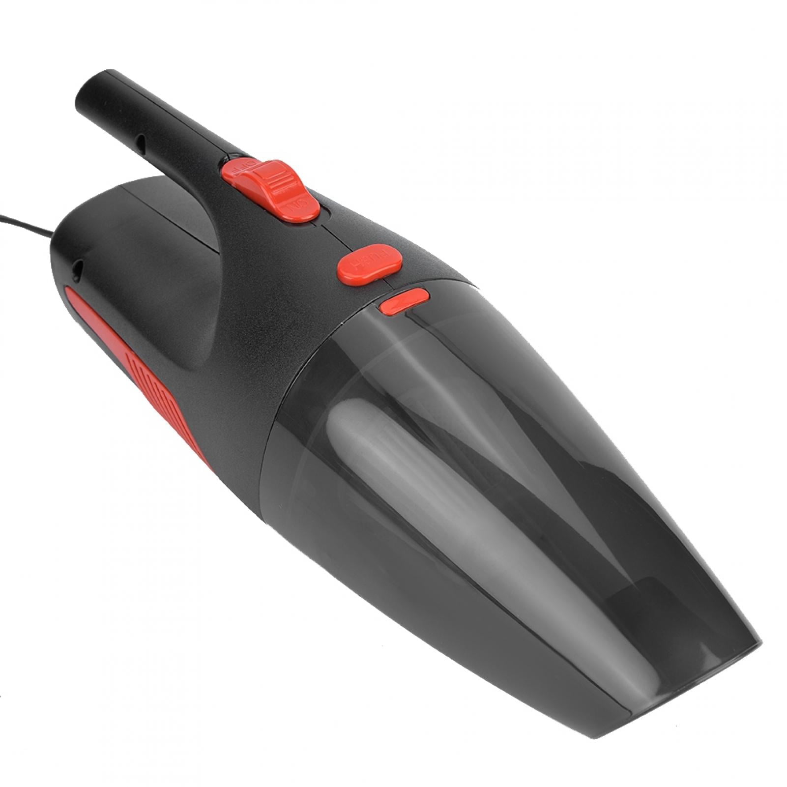 BIMZUC 120W High Power Corded Car Vacuum Cleaner, Portable Wet Dry Handheld Auto Vacuum with 12V DC Suction for Vehicle Interior Cleaning (Black) - 13.3 inches / 34 cm