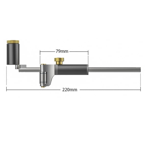 BIMZUC 120mm Wood Marking Gauge Wheel Marking Tool Dual-Purpose Straight and Curved Edge Scriber Guide Multi-Functional Precision Carpenter Scribe Tool with 2 Pencils (8.66 x 1.96 Inches)