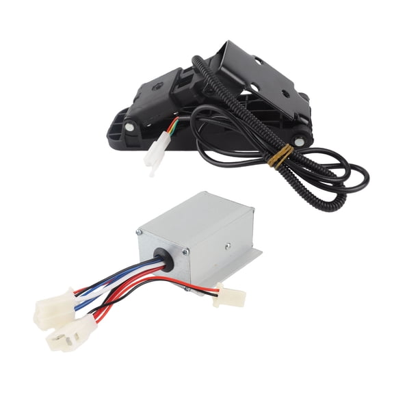 BIMZUC 12V 250W Aluminum Alloy Brushed Speed Controller with Accelerator Foot Pedal Set for Electric Bike Tricycles Motorcycles Motor Modification Conversion Kits Universal Replacement Parts