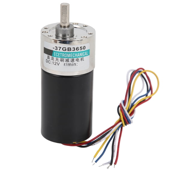 BIMZUC 12V DC Brushless Motor Speed Reducer with Bracket, CW CCW Rotation for High Accuracy Measuring Instruments, 500rpm/min, 4.72 inches / 12 cm Length, Powerful Industrial Equipment