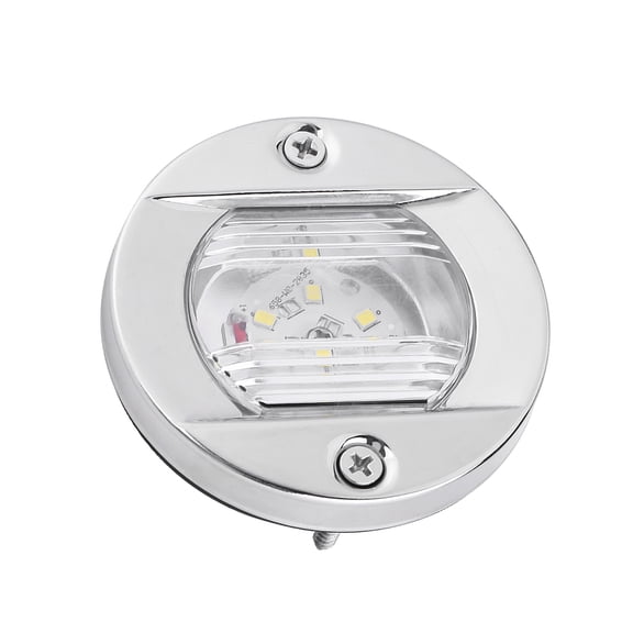 BIMZUC 12V Marine Boat Transom White LED Light Stainless Steel Waterproof Anchor Stern Navigation Light Splashproof IP66 120 Degree Beam Angle 2.95 inches / 75 mm For Safe Sailing And Boating