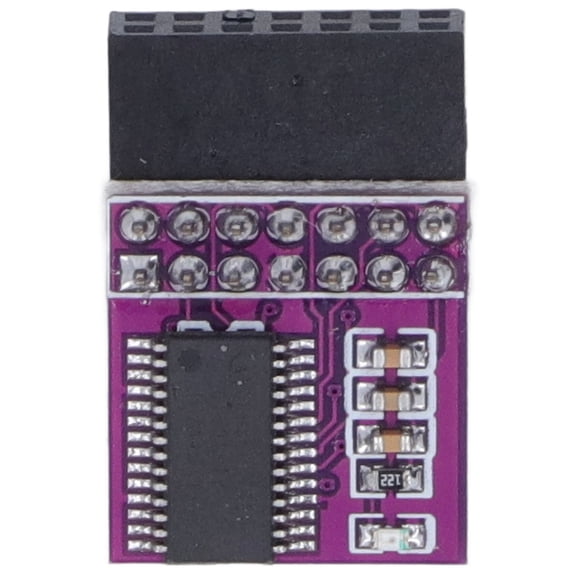 BIMZUC 14-Pin LPC TPM 2.0 Encryption Security Module Board Accessory for PC Motherboard Upgrades, 8.00 inches / 20.32 cm Length, Hardware Security Replacement Part for Testing Systems