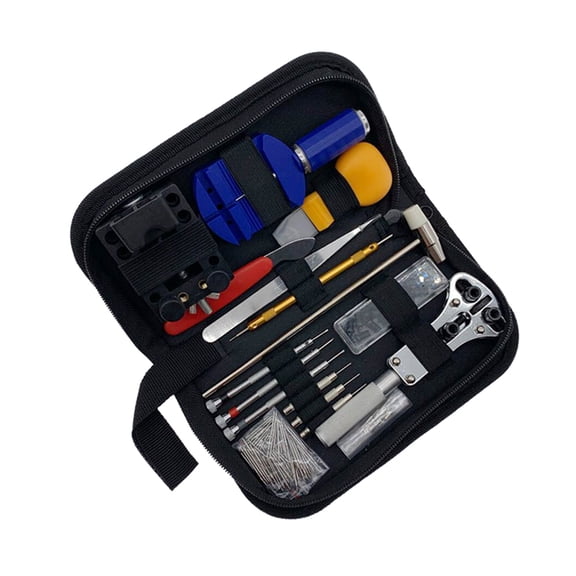 BIMZUC 147-Piece Professional Watch Repair Tool Kit and Precision Back Case Opener Remover Set for Wristwatch Band Adjustment (8.27 x 3.94 x 1.97 Inches / 21.0 x 10.0 x 5.0 cm)