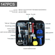 BIMZUC 147pcs Watch Repairing Tools Set, Professional Watch Maintenance Kit with Back Case Opener, Battery Change Tool, Spring Bar Remover, and Carrying Case 8.1 inches / 20.5 cm