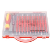 BIMZUC 14Pcs Magnetic Screwdriver Set, Multifunctional 500V Insulated Hand Tool Kit with AC 100-500V Test Pen, Ergonomic Repair Tools 12.2 inches / 31 cm