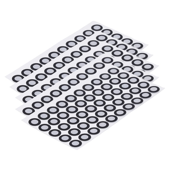 BIMZUC 15 Sheet X 50Pcs 3D Scanning Marker 0.24 inches / 6mm Inner Diameter 0.39 inches / 10mm Outer Diameter High Accuracy Positioning Target Reflection Dot Sticker