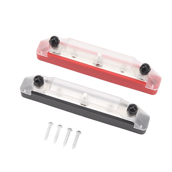 BIMZUC 150A Bus Bar Power Distribution Block 12V-48V DC 3x M6 Studs Terminal Block for Car Boat Marine Caravan RV Automotive Power System (7.48 inches / 19 cm Length)