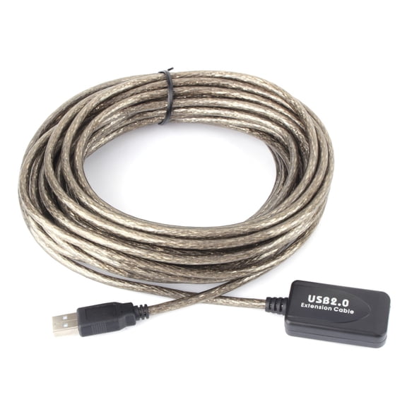 BIMZUC 16.4 ft / 5M USB 2.0 Type A Male to Female Active Extension Extender Cable Cord Amplifier High Speed 480 Mbps Black