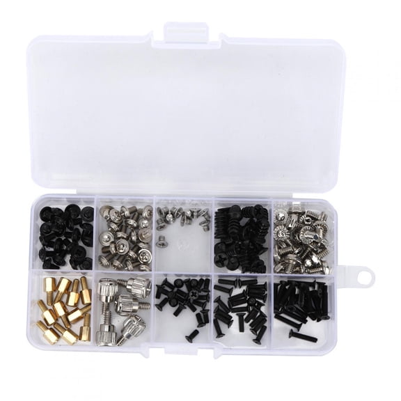 BIMZUC 165-Piece Desktop Computer Screws, Bolts, and Standoffs Assortment Kit - Premium 304 Stainless Steel PC Mounting Hardware Fasteners Set for Motherboard & Chassis Repair (KB5/M2.5/M3/M3.5)