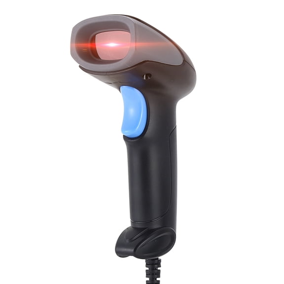 BIMZUC 1D Laser Barcode Scanner Wired Bar Code Reader With Buzzer and LED Indication, 3.6 x 2.7 x 6.1 in / 9.3 x 7.0 x 15.5 cm