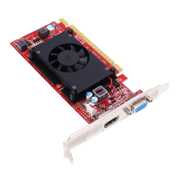 BIMZUC 1GB GDDR3 64 Bit Graphics Card PC Video Card GPU for Work Computer, Low Power Consumption with DVI VGA HDMI Interfaces, PCI Express 3.0 16X (11.8 in / 30 cm)