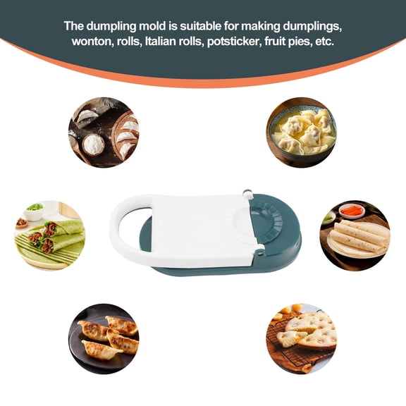BIMZUC 2 in 1 Manual Dumpling Maker, Multifunctional Dough & Empanada Press Mold for Home Kitchen, Durable ABS Material Pastry Tool, Easy to Clean and Store, Perfect for Family Cooking, White