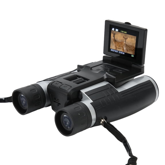 BIMZUC 2.4-Inch LCD Display Digital Binoculars Camera, 12X32 High Definition Video Photo Recorder Telescope Cam for Watching Birds and Football Games (12X Magnification / 32mm Objective Lens)