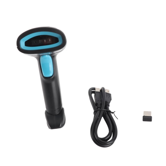 BIMZUC 2.4G Wireless Barcode Scanner Handheld 1D CCD QR Code Reader for Supermarket Delivery, Built-in 2000mAh Battery
