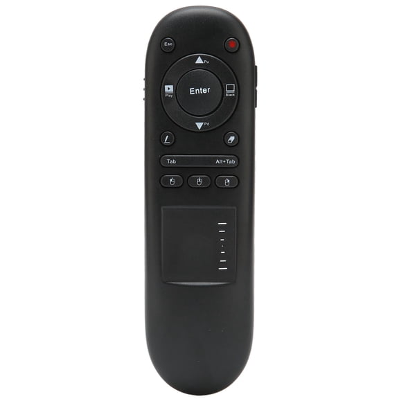 BIMZUC 2.4GHz Wireless Presentation Clicker, Remote Control Pen with 15-20m Range, Multifunctional Electronic PPT Page Turning Pointer for Office & Classroom Presentations, Black (14 cm / 5.5 inches)