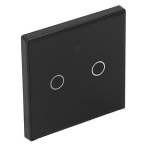 BIMZUC 2 Gang Smart Wireless Light Control Panel, 1000W 2.4GHz WiFi Wall Light Touch Switch for Tuya Smart Life, High Power Electrical Automation Touch Panel Plate (10 inches / 25.4 cm)