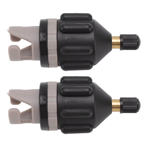 BIMZUC 2 PCS Air Pump Inflation Adapter Paddle Board Nozzle Converter Air Valve Connector for Kayak Assault Boat Inflatable SUP Car Pump Accessories Replacement Multi-Use Kit Black 3.3x1.3x1.3 Inches