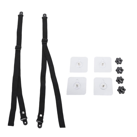 BIMZUC 2Pack Adjustable TV Safety Straps Adhesive AntiTip Anchors for Baby Proofing Flat Screens, Easy ToolFree Installation