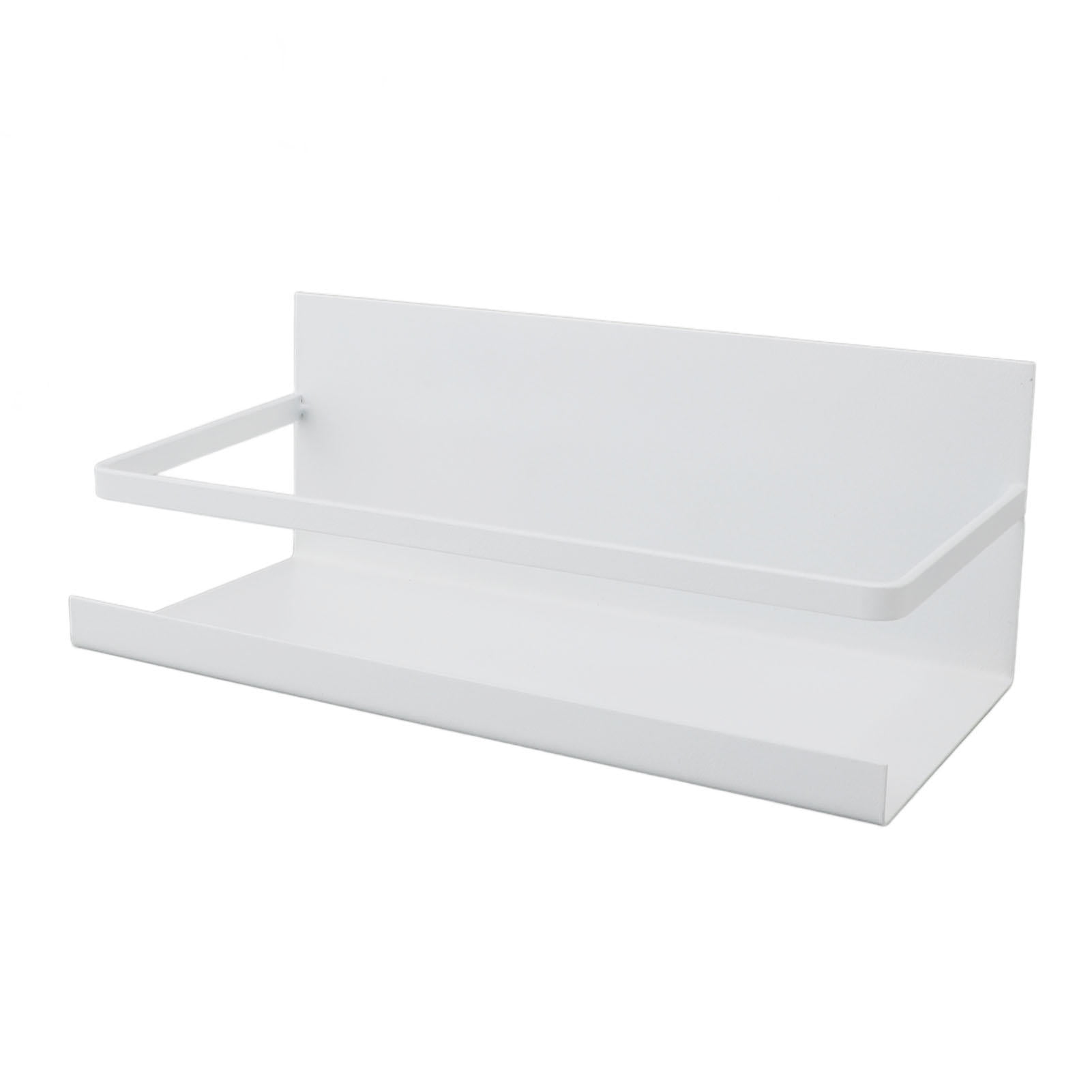 BIMZUC 2‑Pack Magnetic Fridge Shelf – Iron Spice Rack, Space‑Saving Kitchen Organizer, No‑Install, White