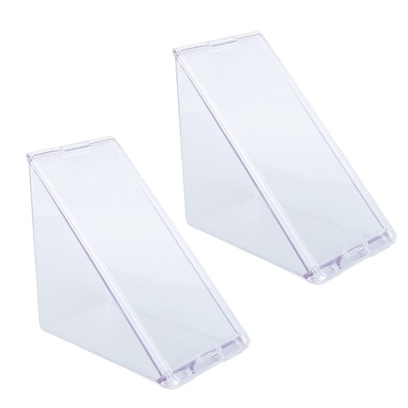 BIMZUC 2Pack Triangle Sandwich Wedge Box ABS Reusable, LeakProof, Dishwasher Safe, Portable Bento Containers