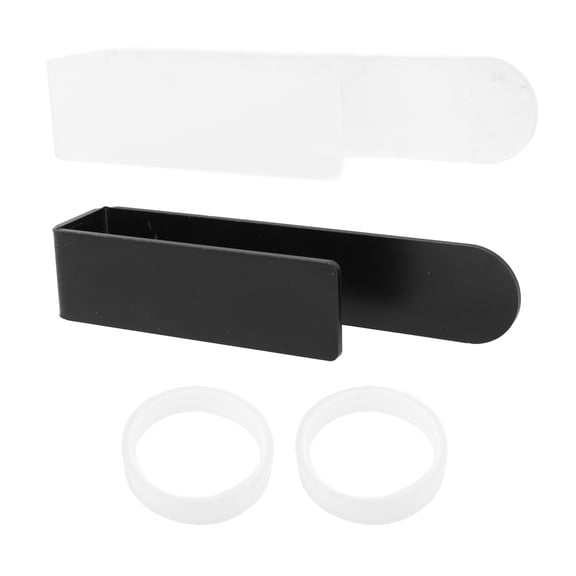 BIMZUC 2-Pack U-Shape Towel Rack, Transparent Plastic Wall Mounted Holder with Adhesive for Bathroom, White