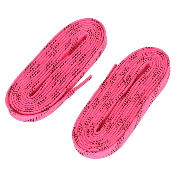 BIMZUC 2 Pair Waxed Hockey Laces, Waterproof Tightly Woven Boot Shoe Strings for Roller Skates, Ice Hockey Skates, and Regular Winter Boots, Durable Polyester Cotton Blend, Youth to Adult Sizes