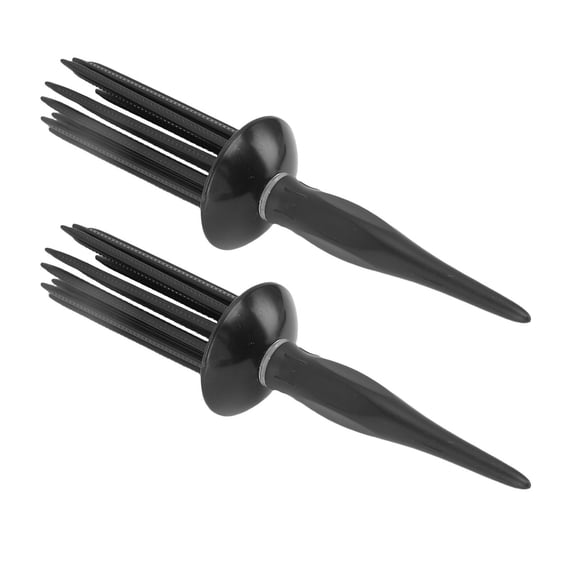 BIMZUC 2 Pcs Curling Roll Comb Fluffy Styling Tool Set with 17 Rounded Teeth and Pointed Tail, Unbreakable Plastic Styling Hair Comb for All Hair Types, Hair Volume Enhancer Tool, 11 inches / 28 cm