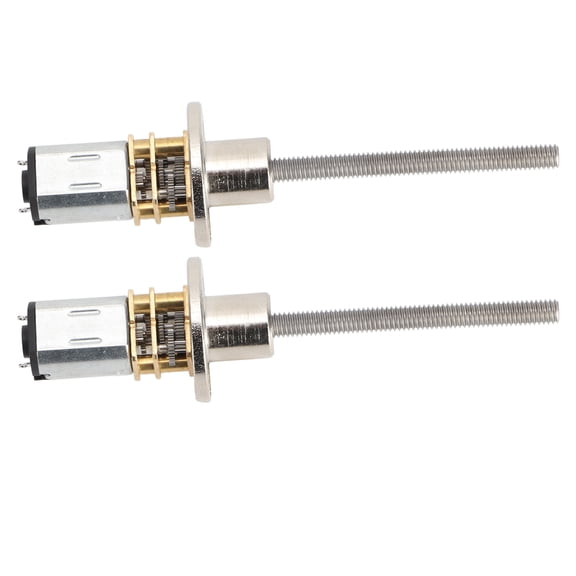 BIMZUC 2 Pcs Speed Reduction Gear Motor 12GA N20 30RPM DC 3V M4x55 Screw Thread Shaft and Flange Connector Micro Motor for Linear Guide Devices, Premium Steel Construction (2.16 inches / 55 mm)