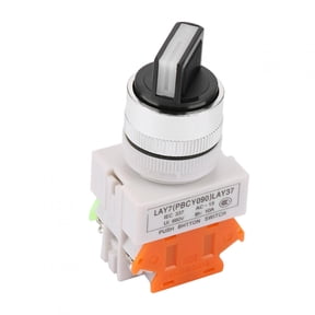 BIMZUC 2 Position Maintained Selector Self Locking Rotary Switch Short Handle LAY37-11X/21, 220V 5A, Durable Plastic and Metal, 22mm Mount Hole, 1NO+1NC Contact, Electrical Switch Part, 1.34 oz/38g