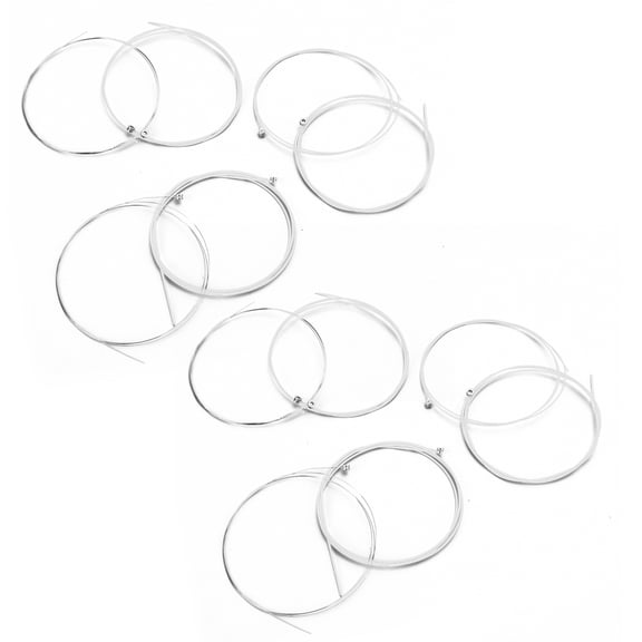 BIMZUC 2-Set Folk Acoustic Guitar Strings Replacement Kit, Metal Musical Instrument Accessory for Bright Well-Balanced Tone, 12 Pieces