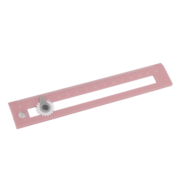 BIMZUC 2-in-1 Compact Student Math Geometry Drawing Compass Ruler, Pink, 7.87 inches / 20 cm
