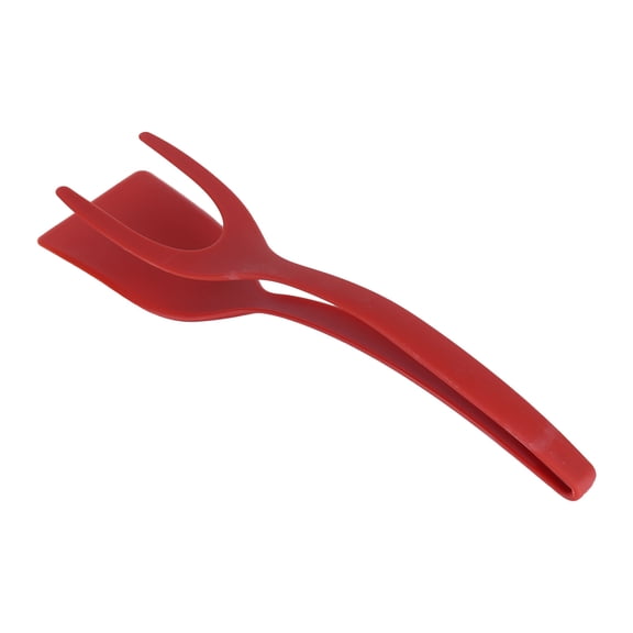 BIMZUC 2-in-1 Egg Spatula Flipper and Food Spatula Turner, High Temperature Resistant PPA Material for Pancakes, Steaks, Fish, and Omelets, Multi-Functional Kitchen Tool (Red, 13.38 inches / 34 cm)