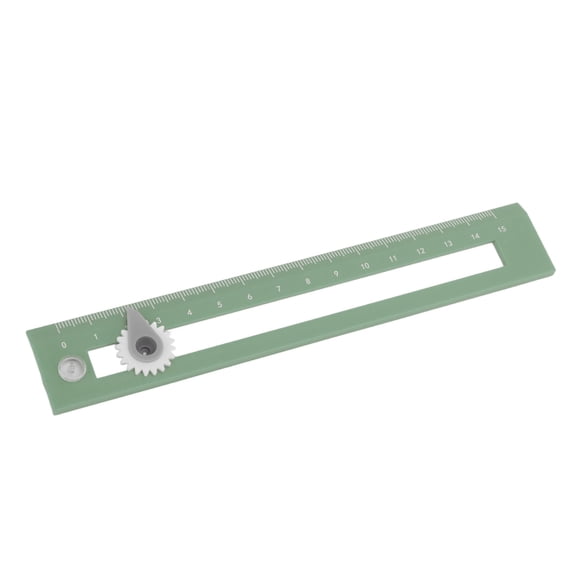 BIMZUC 2-in-1 Highly Accurate Student Math Geometry Drawing Compass Ruler, Green, 7.09 inches / 18 cm