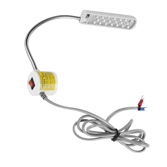 BIMZUC 20-LED Fork Connector Sewing Lamp, Flexible Gooseneck Magnetic Base Sewing Machine Light for Precision Tailoring, Bright White Work Space Illumination, Industrial Home Use Tool, 6.89 Inche
