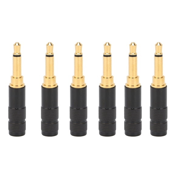 BIMZUC 20-Piece 3.5mm (0.13 inches) 2-Pole HIFI Headphone Mono Male Plug Jack Replacement Connectors, Premium Audio Cable Jack for DIY Repair and Sound Systems, Durable Metal Construction