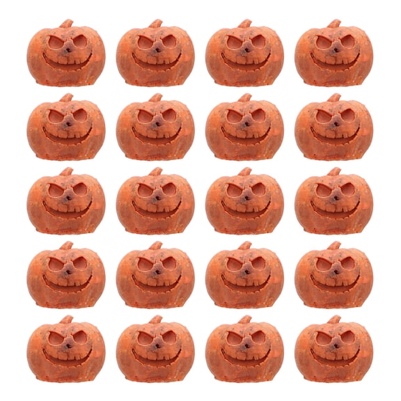 BIMZUC 20Piece Miniature Pumpkin Resin Figurines Durable Garden & Home Dcor, Ideal for Halloween, DIY Crafts & Party Accents