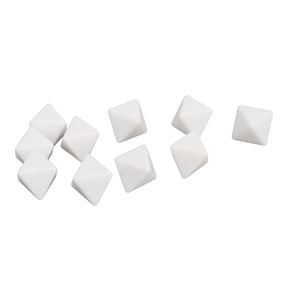 BIMZUC 20PCS 8 Sided Dice Plastic Blank DIY Dice Set for Board Games Party Math Counting Teaching White, 3.94 inches / 10 cm