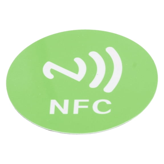 BIMZUC 20PCS Green NFC Stickers Compact Portable Interference Resistant Rewritable CUID Adhesive Tags for Mobile Devices 40mm / 1.57 in