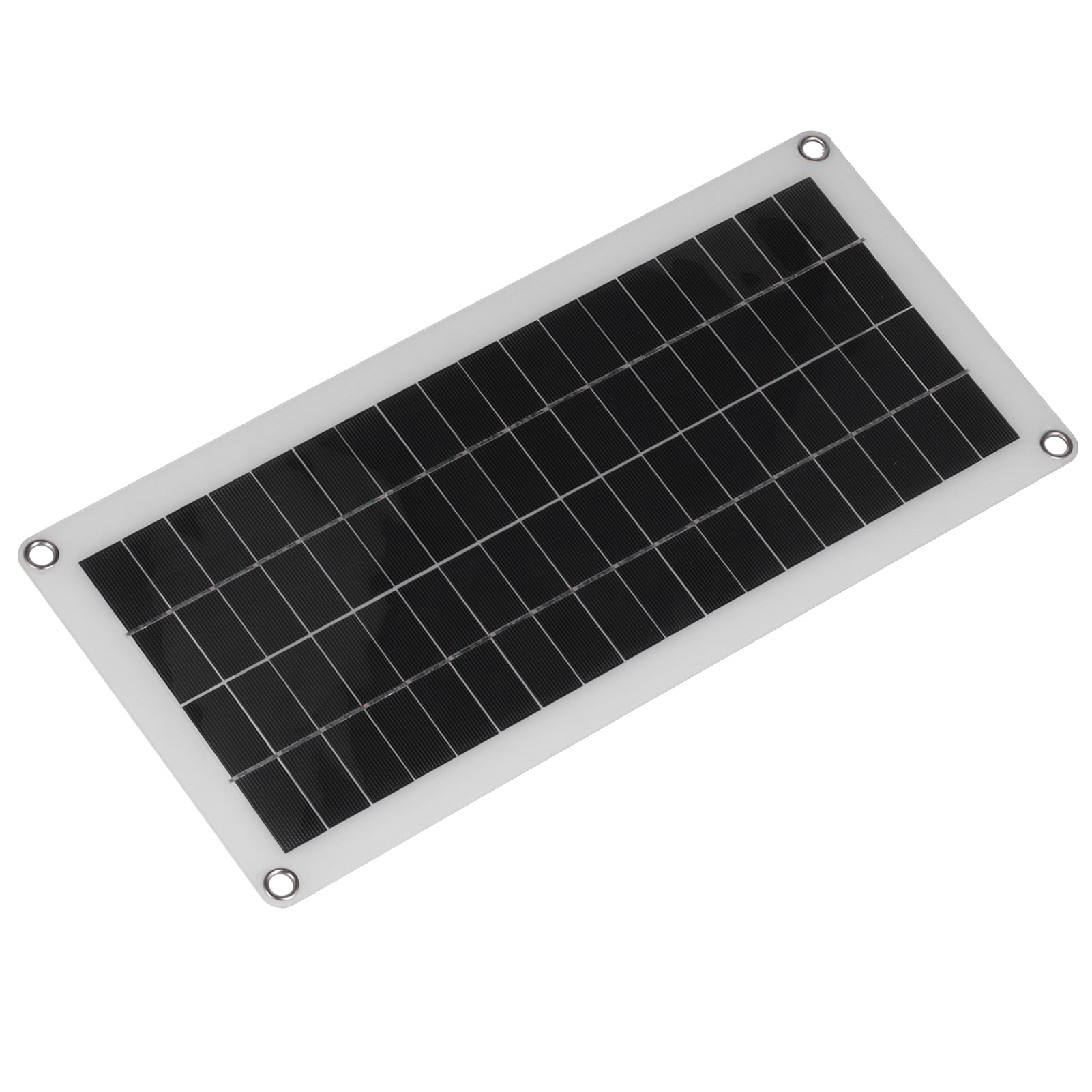 BIMZUC 20W 18V High-Efficiency Polycrystalline Silicon Solar Panel Charger (17.1 x 7.9 in / 43.5 x 20 cm) Waterproof Solar Cell Board for Car, Boat, and RV Mobile Charging Supplies
