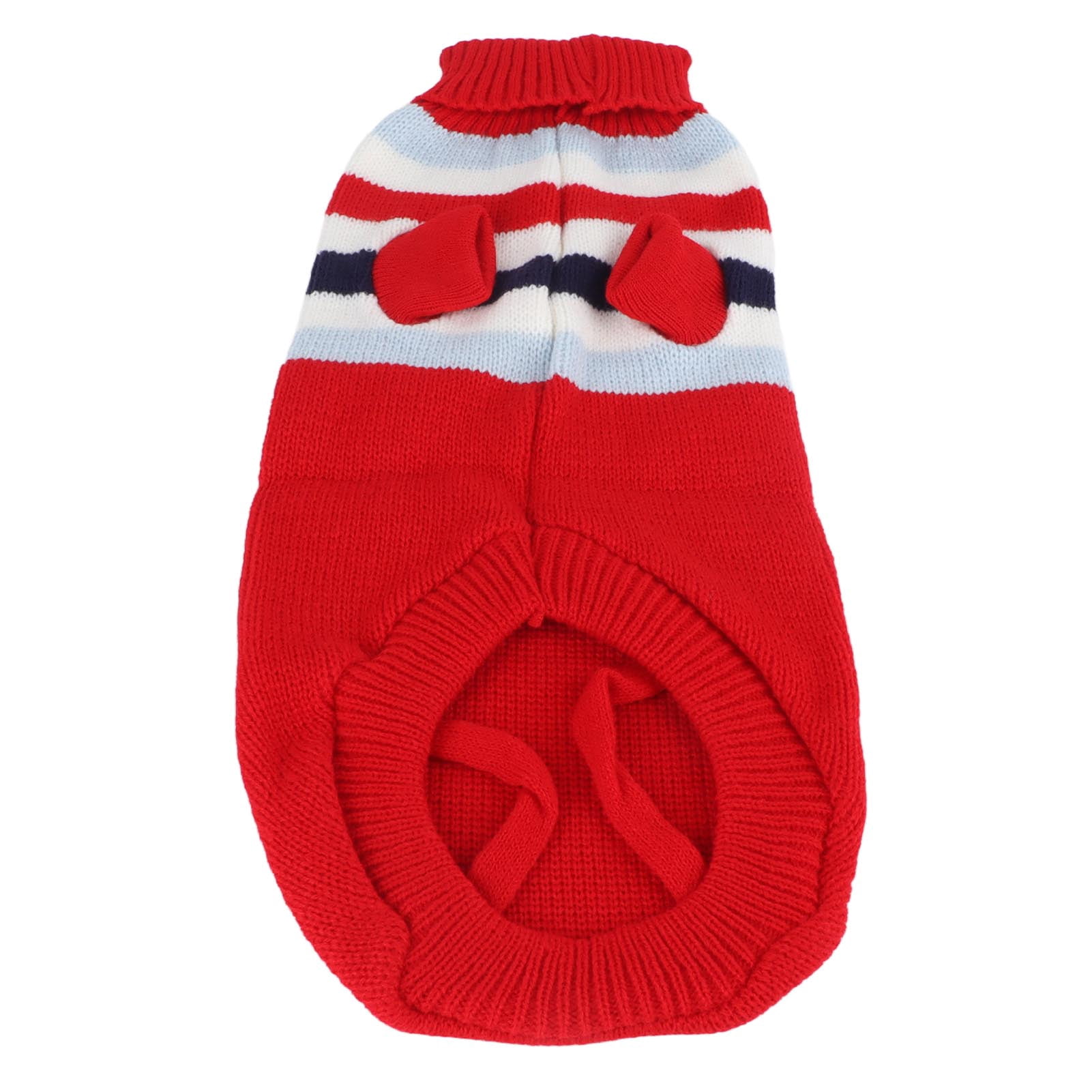BIMZUC 20in Pet Sweater Red Striped Dog Clothes Skin Friendly Warm ...