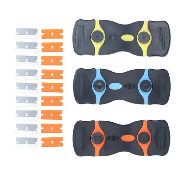 BIMZUC 21Pcs Razor Blade Scraper Tool 2 Edge Multi Purpose Cleaning Paint Removal Kit with Handles and Blades