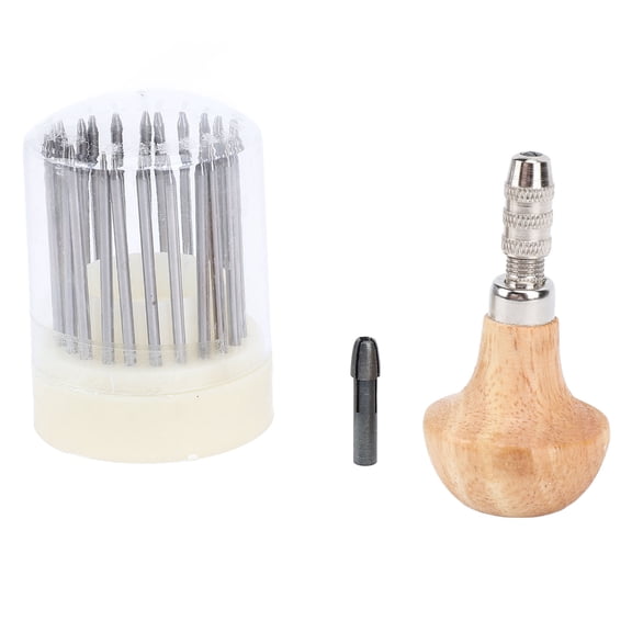 BIMZUC 23 Pieces Jewelry Graver Tool Set with Wood Ergonomic Handle, Stainless Steel Diamond Stone Beader Setting Tools Kit for DIY Jewelry Making & Repair